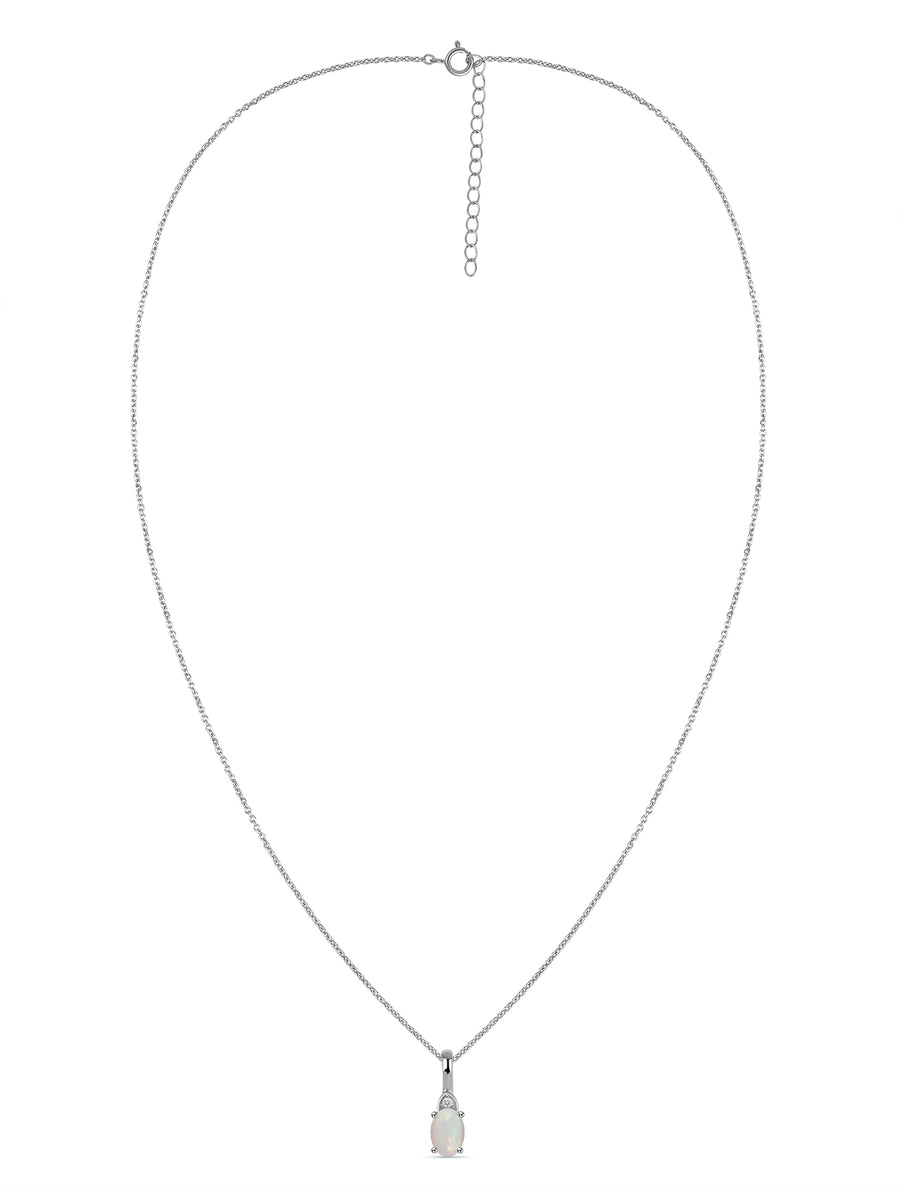 Natural Ethiopian Opal Gold Pendant With Chain