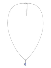 Natural Tanzanite Gold Pendant With Chain