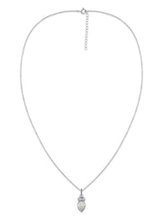 Natural Ethiopian Opal Teardrop Gold Pendant with Chain