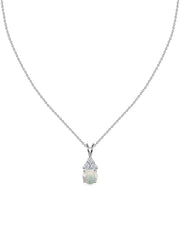 Ethiopian Opal Gold Pendant with LGD Accents