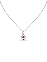 Infinity Ruby Drop Necklace