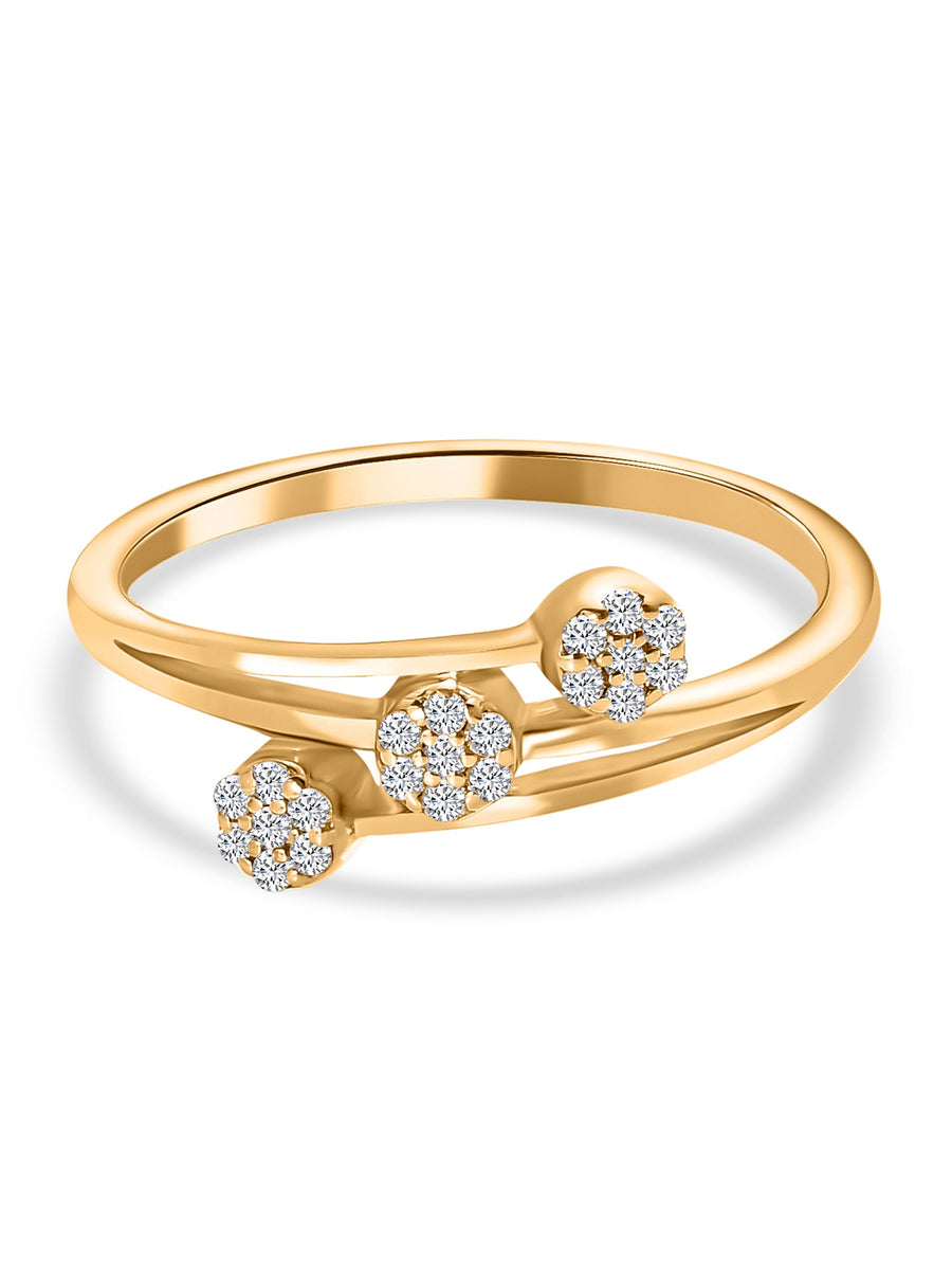 14k Gold Ring with Lab Grown Diamond for Engagement and Wedding