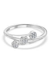 Lab Grown Trio Flower Diamond Ring