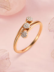 Lab Grown Trio Flower Diamond Ring