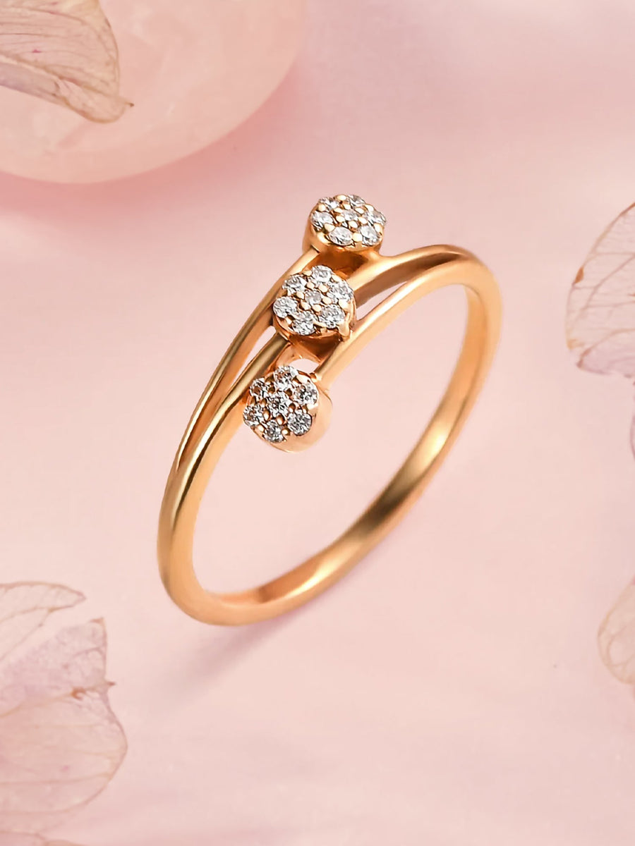 Lab Grown Trio Flower Diamond Ring
