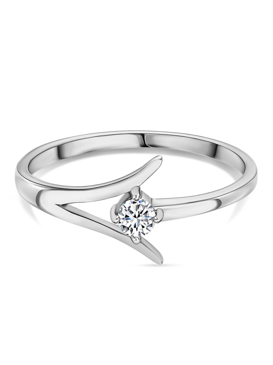 Lab Grown Sparkling Diamond Ring in Gold