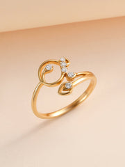 14k Gold Ring with Lab Grown Diamond for Engagement and Wedding