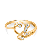 14k Gold Ring with Lab Grown Diamond for Engagement and Wedding
