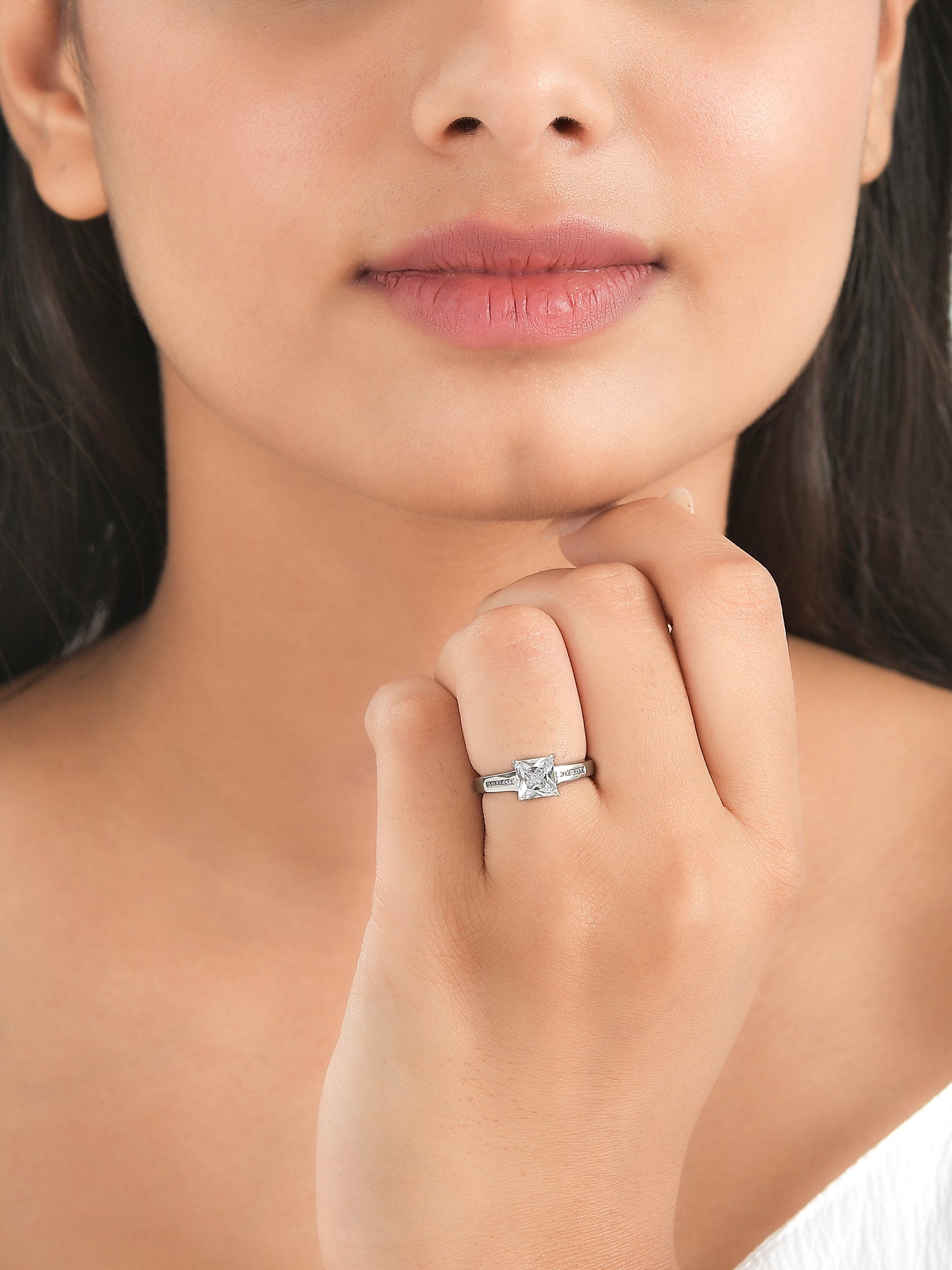 Diamond Look Engagement Ring For Women