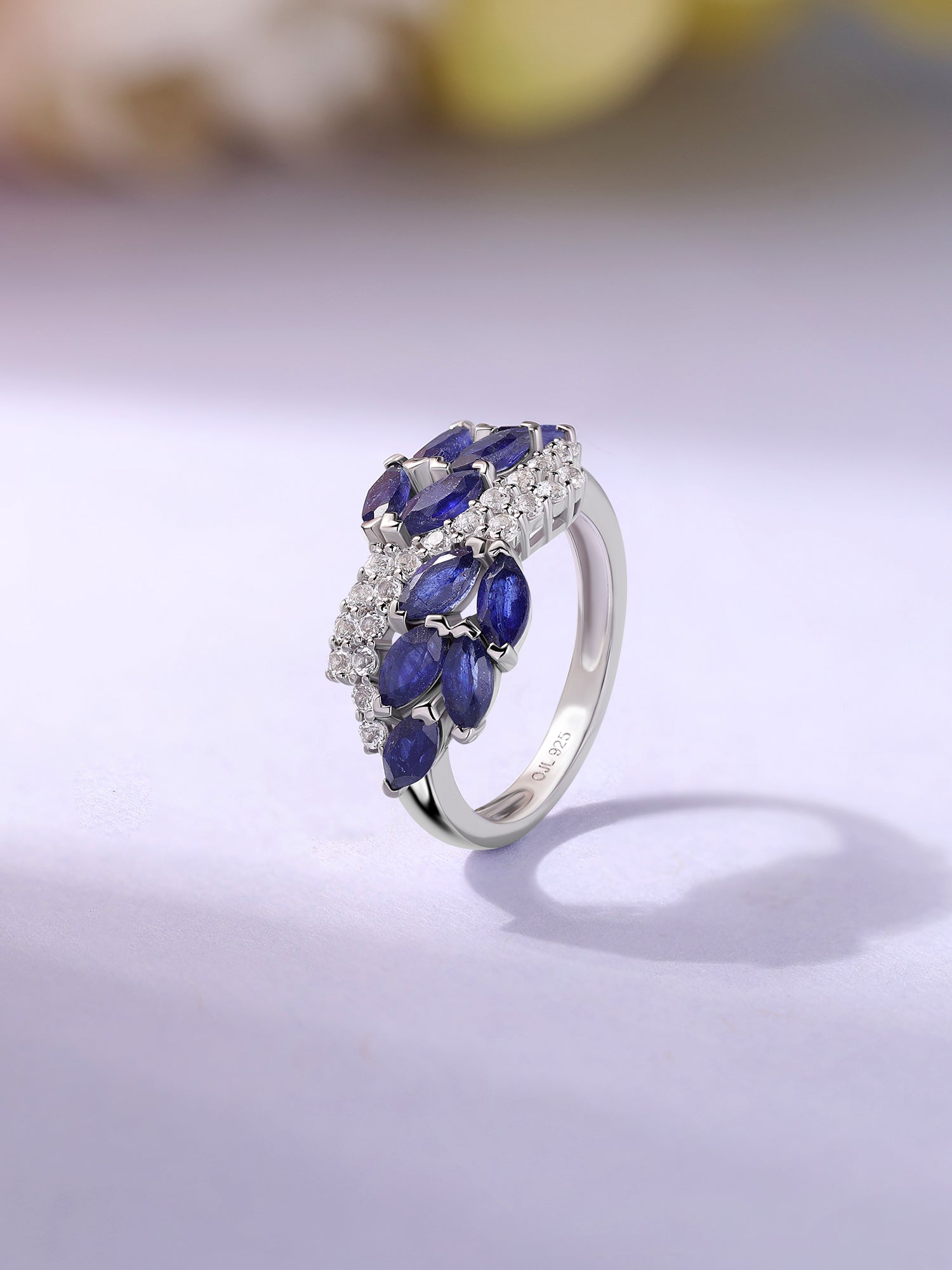 Statement Natural Blue Sapphire Designer Ring