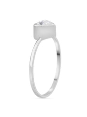 Lab Grown Solitaire Heart Diamond Ring