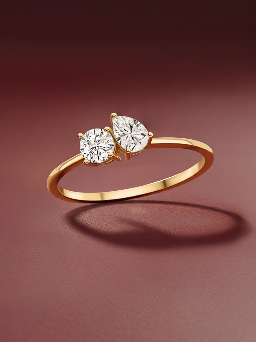 Lab Grown Diamond Toi Et Moi Gold Ring