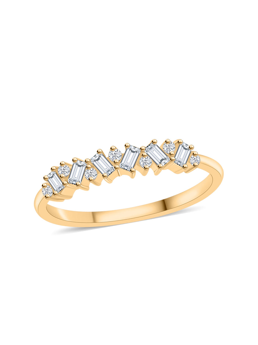 14k Gold Ring with Lab Grown Diamond for Engagement and Wedding