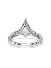 Soft Bloom Amethyst Rose de France Silver Ring