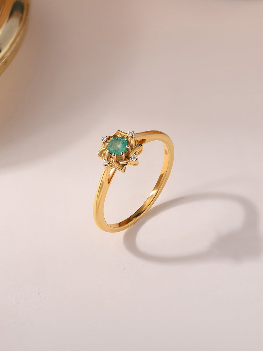 Illuminati Natural Emerald Ring