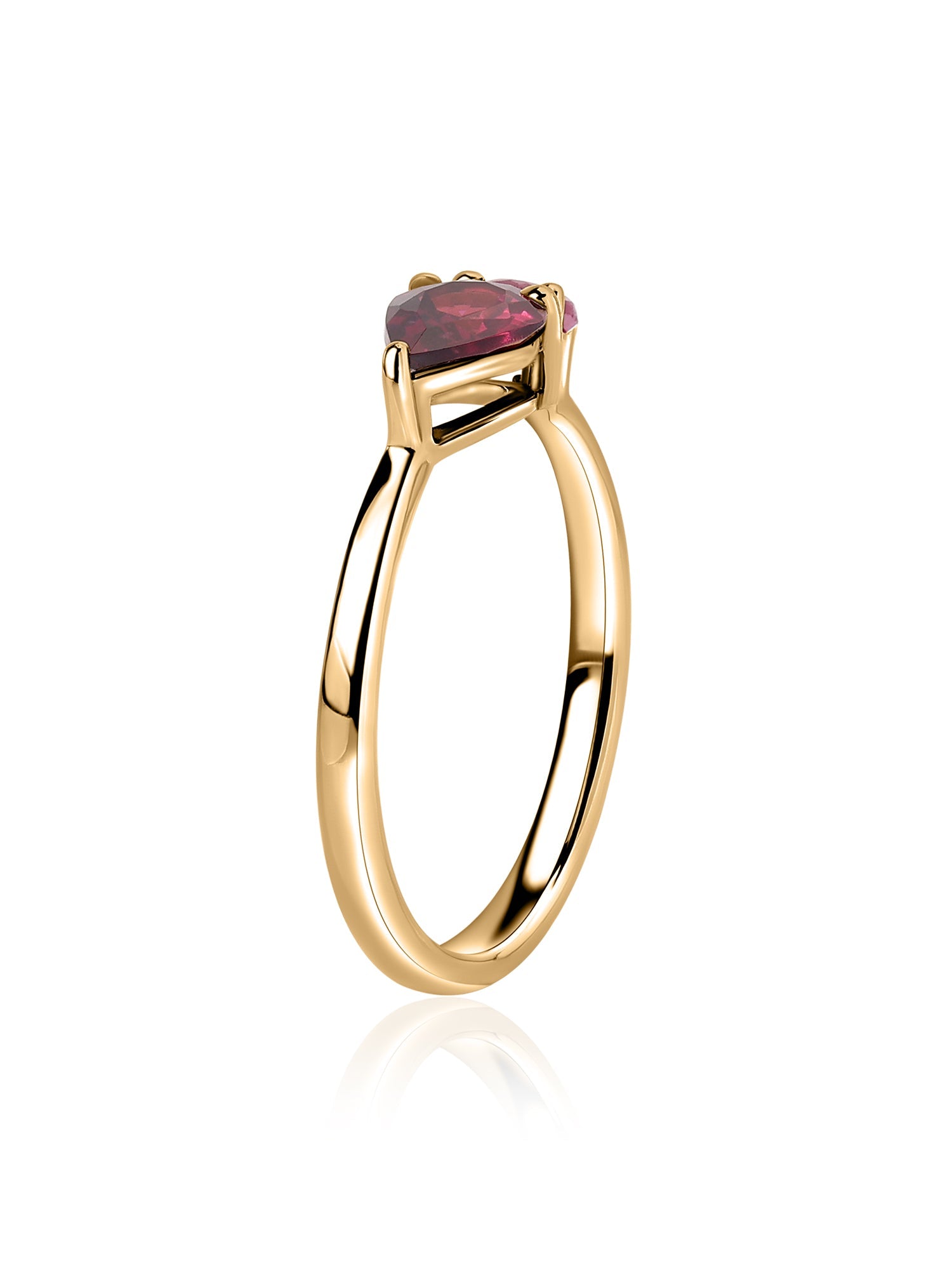 Crimson Bloom Natural Garnet Silver Ring