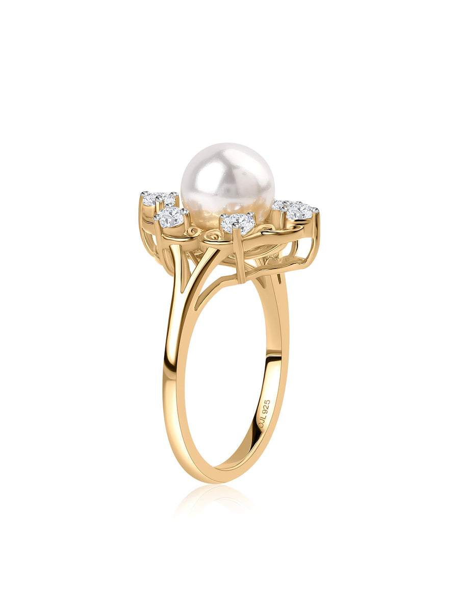 Royalty Pearl Ring For Women-1