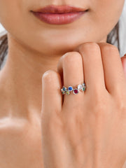 Color Pops Silver Ring For Women