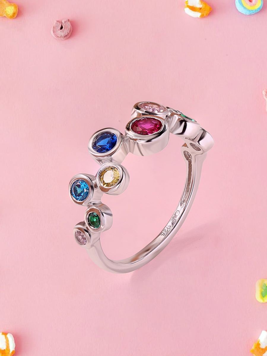 Color Pops Silver Ring For Women