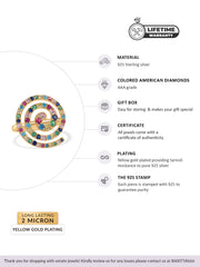 Color Pops Multicolor Cocktail Gold Ring-1