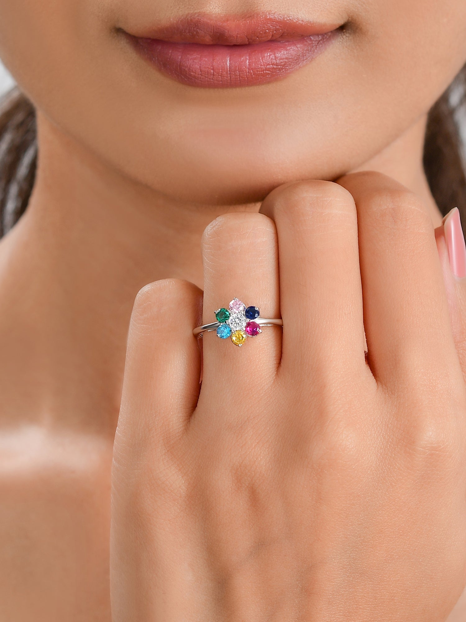 Multi Star Silver Ring