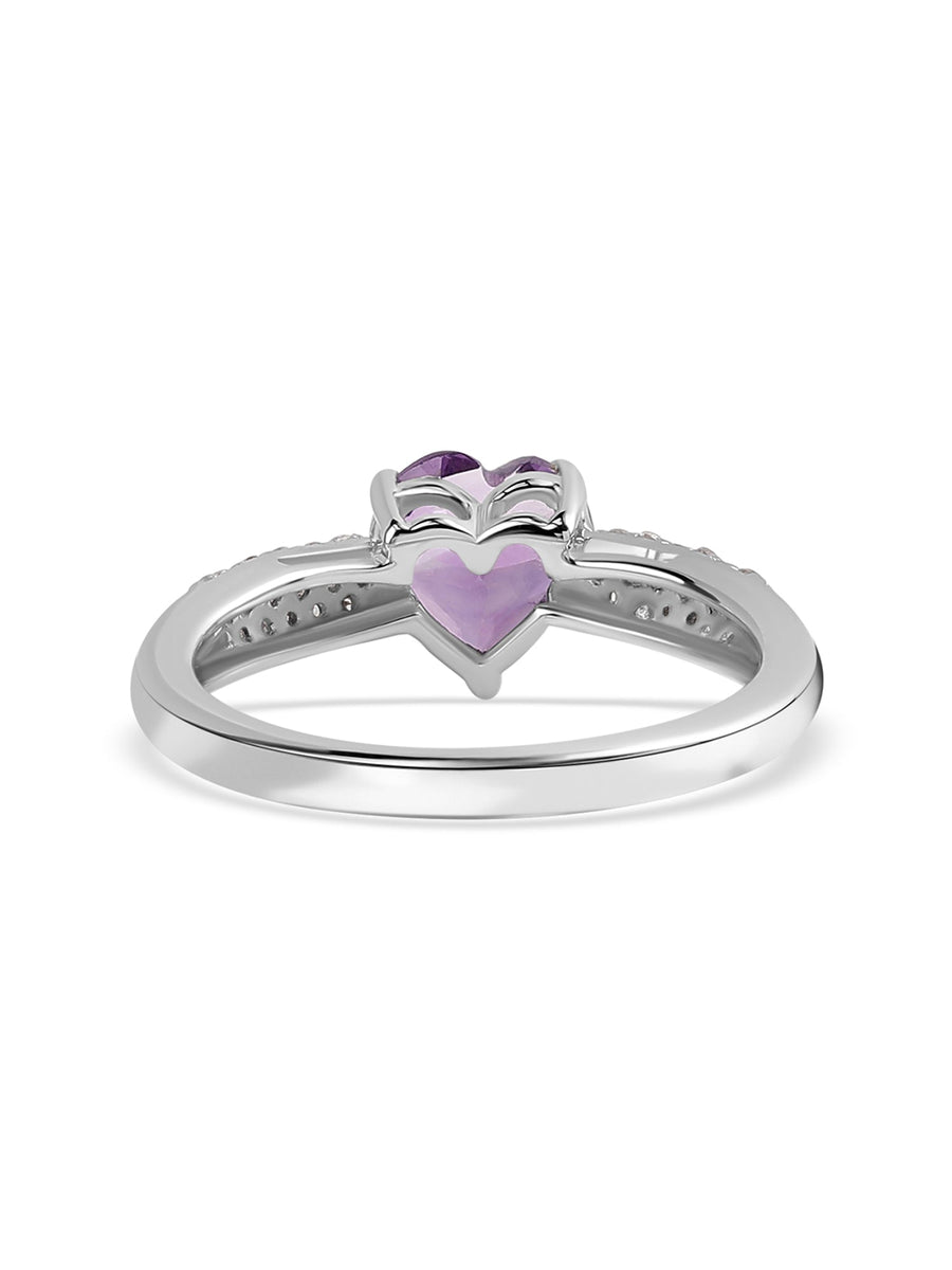 Violet Promise African Amethyst Silver Ring
