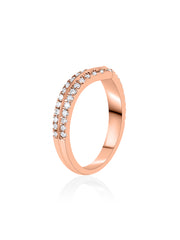 V Double Shank Lab Grown Diamond Ring