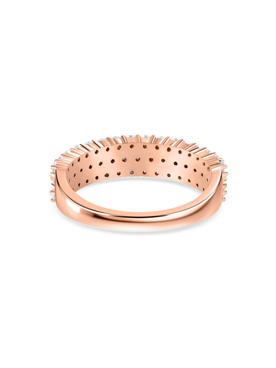 Triple Row Lab Grown Diamond Band Ring