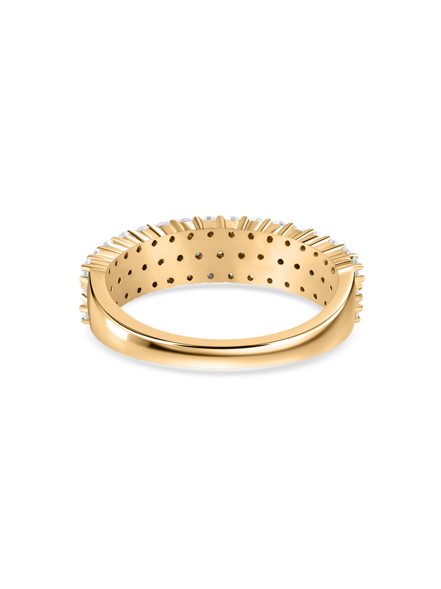 Triple Row Lab Grown Diamond Band Ring