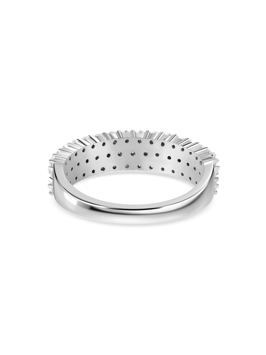 Triple Row Lab Grown Diamond Band Ring