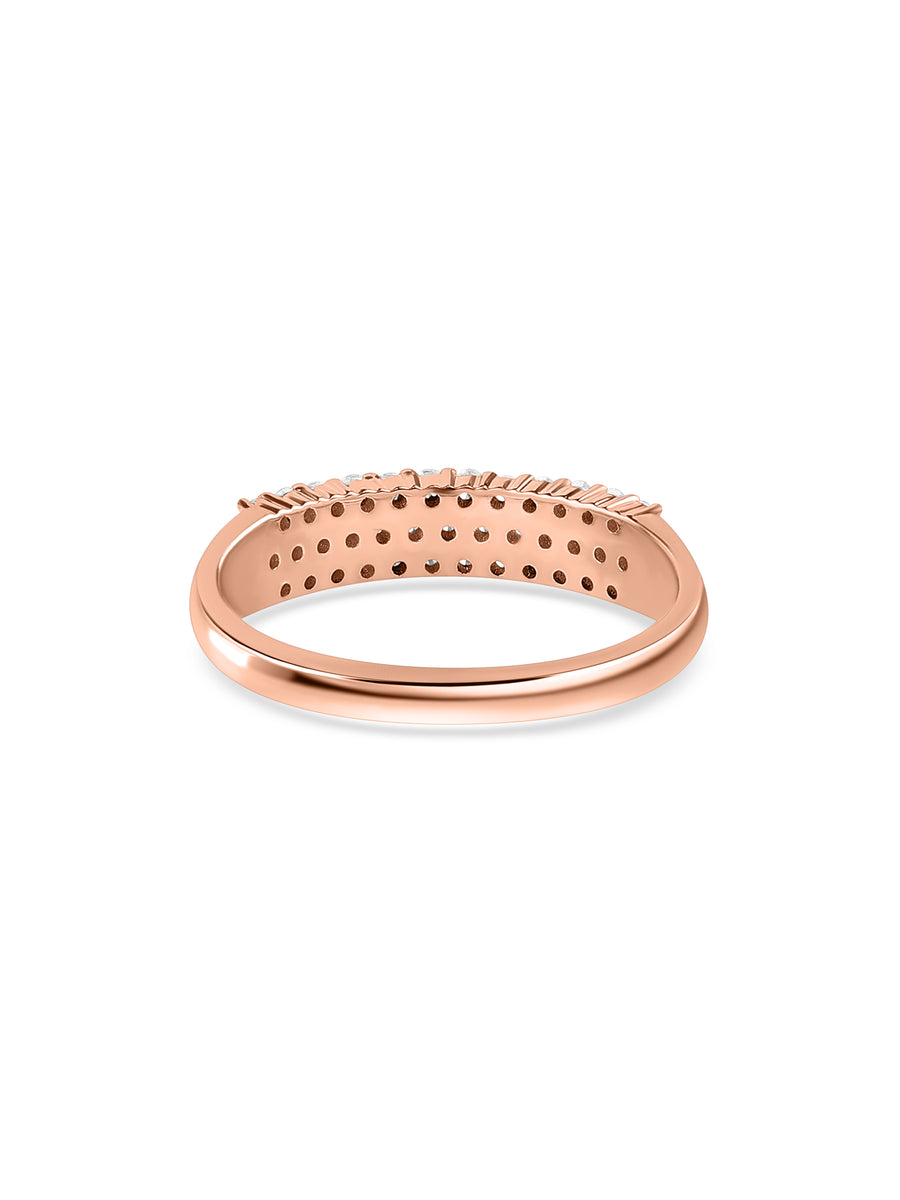 3 Row Lab Grown Diamond Band Ring