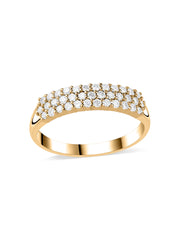 3 Row Lab Grown Diamond Band Ring