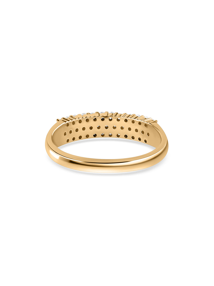 3 Row Lab Grown Diamond Band Ring