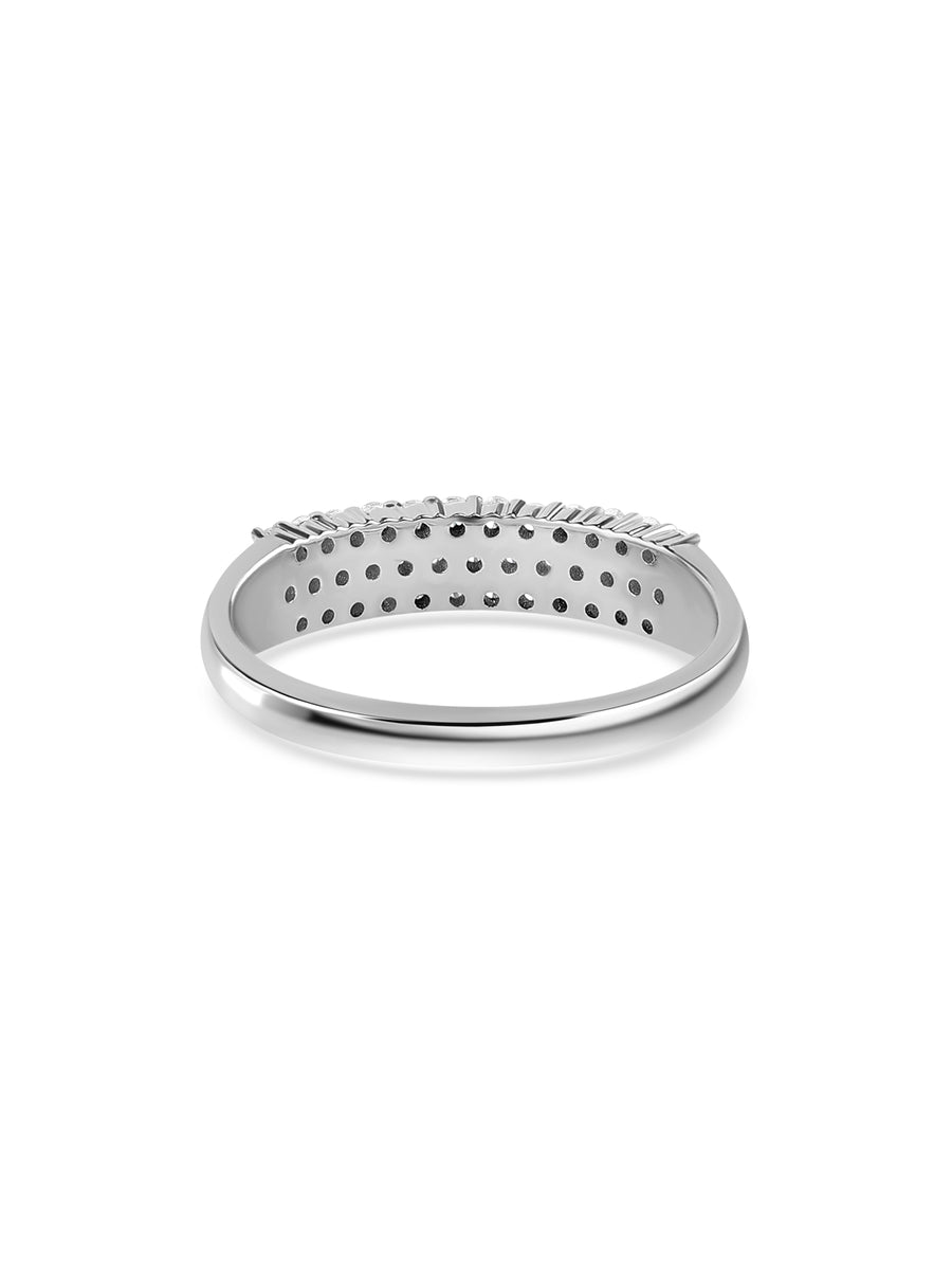 3 Row Lab Grown Diamond Band Ring