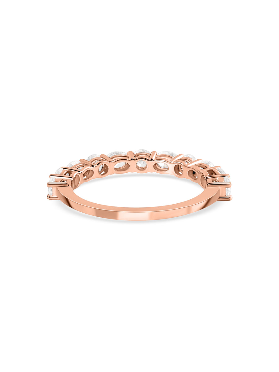 Dome Scalloped Lab Diamond Band Ring