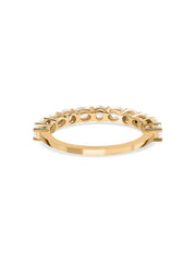 Dome Scalloped Lab Diamond Band Ring