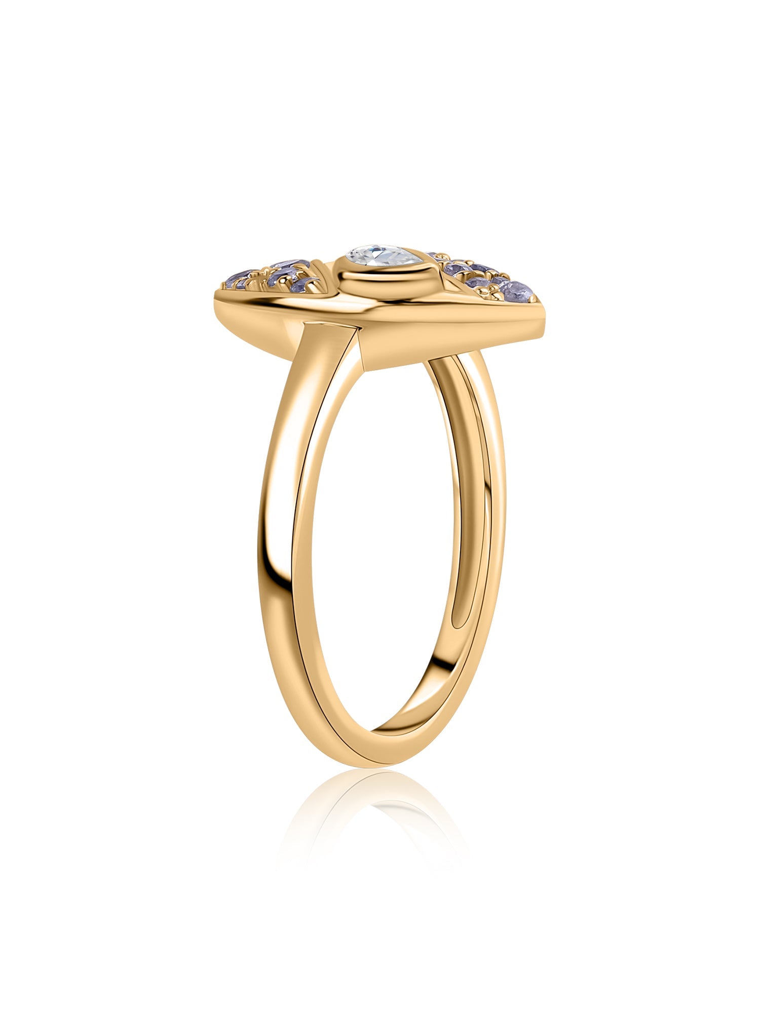 Twilight Flow Tanzanite Silver Ring