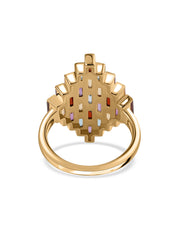 Mosaic Luxe Multi-Gemstone Silver Ring