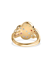 Radiant Spectrum Multi-Gemstone Silver Ring