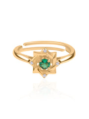 Stunning Squares Emerald Ring For Women