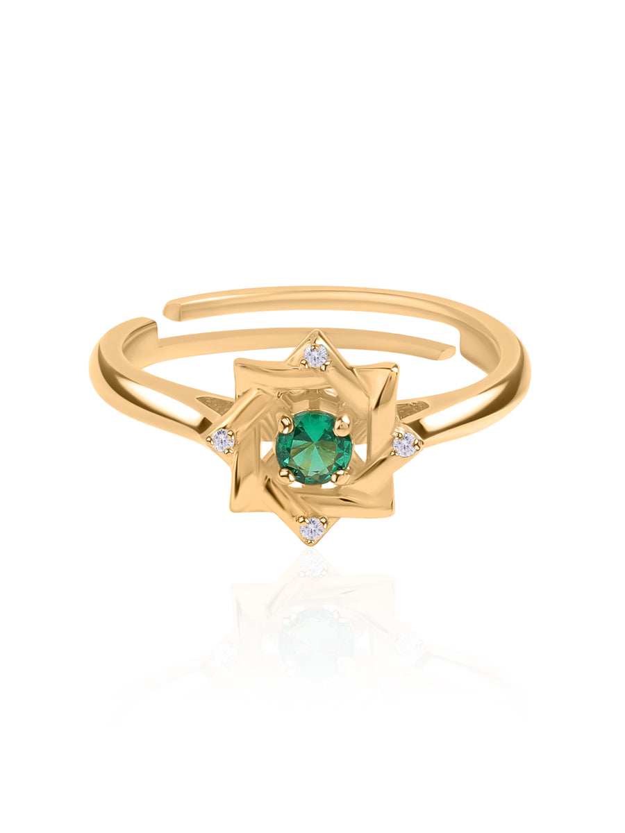Stunning Squares Emerald Ring For Women