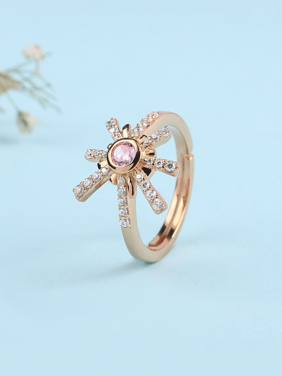 Fireworks Sparkles Adjustable Ring For Women