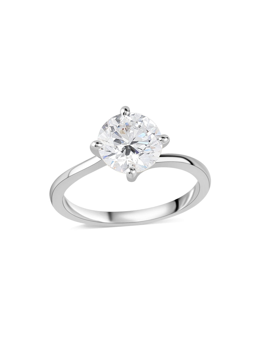 Ornate 2 Carat Lab Grown Diamond Solitaire Ring