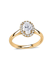 Oval Halo 1 Carat Lab Grown Diamond Ring