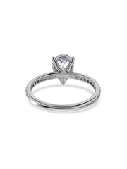 Golden Whisper Pear Diamond Solitaire Ring