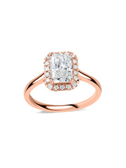 Radiant 1.5 Carat Halo Diamond Ring
