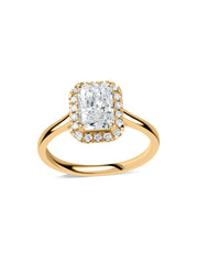 Radiant 1.5 Carat Halo Diamond Ring