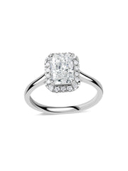 Radiant 1.5 Carat Halo Diamond Ring