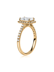 1.50 Carat Radiant Lab Diamond Halo Ring