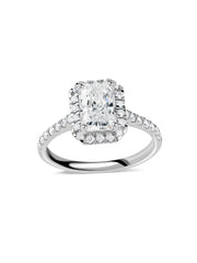 1.50 Carat Radiant Lab Diamond Halo Ring